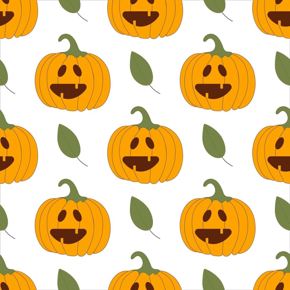 modello di zucca e foglia su leggero sfondo. vettore Immagine per uso nel sito web design o tessile