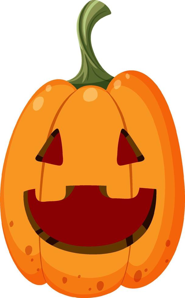 Halloween zucca cartone animato stile vettore