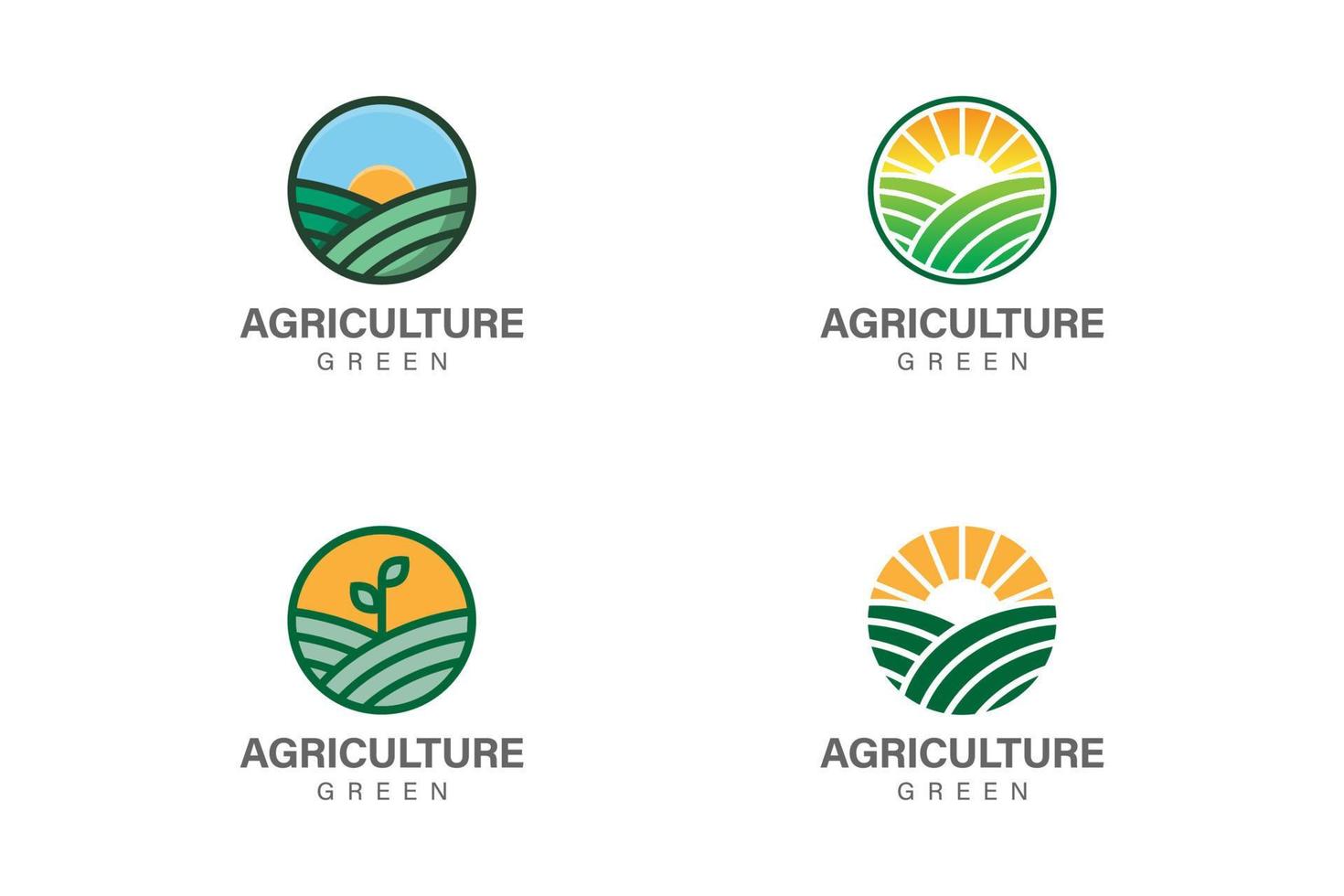 agricoltura logo design vettore collezione
