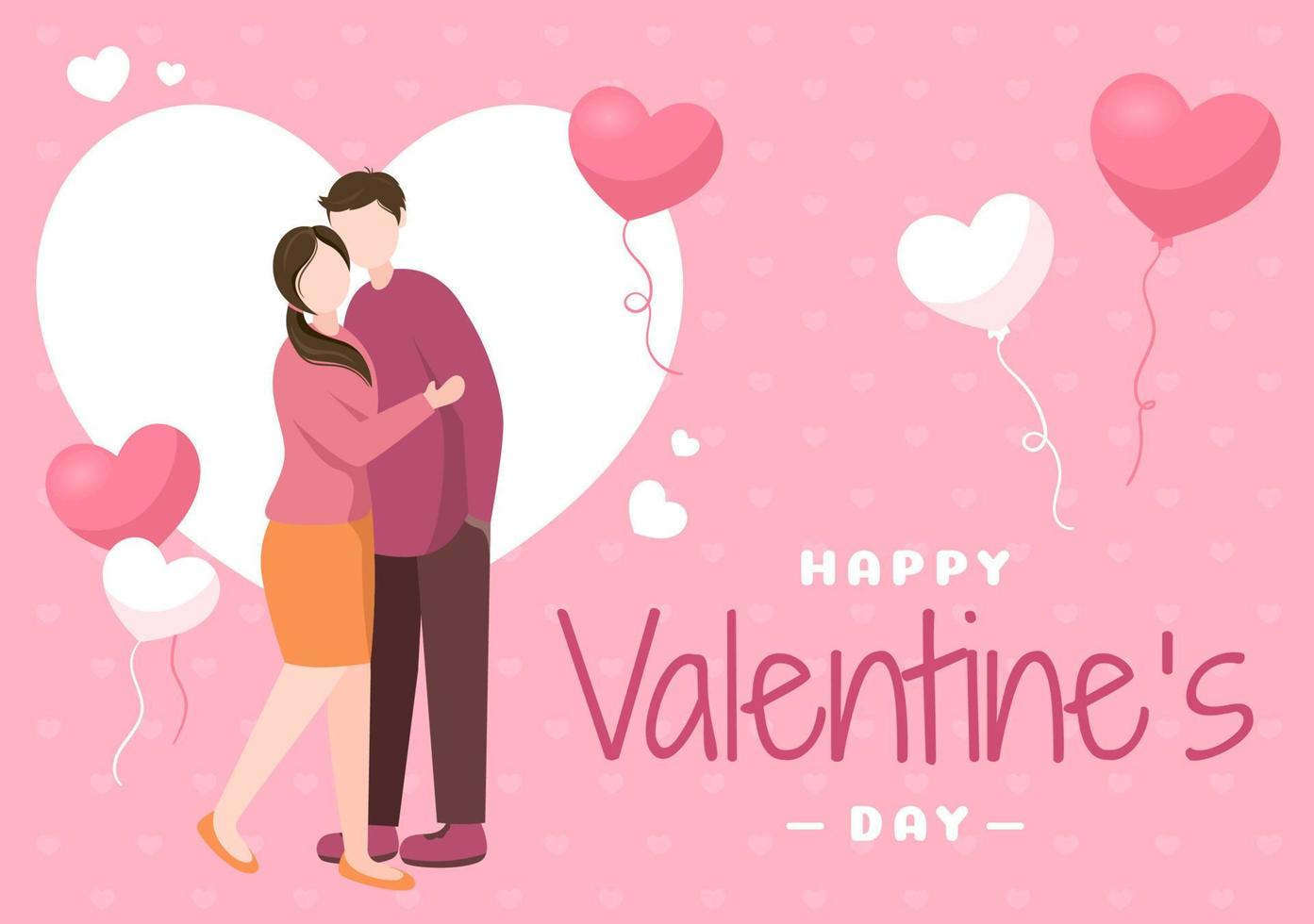 contento san valentino giorno modello mano disegnato cartone animato piatto illustrazione quale è commemorato su febbraio 17 per amore saluto carta o manifesto design vettore