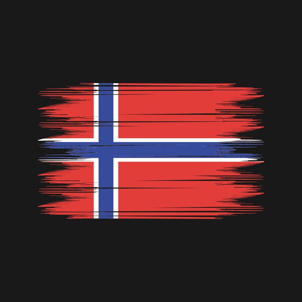 Norvegia bandiera spazzola vettore. nazionale bandiera spazzola vettore