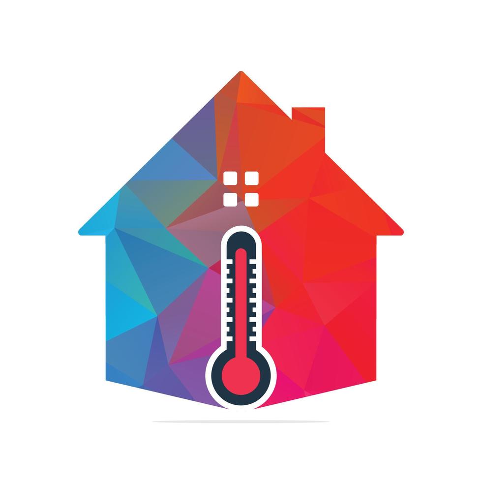 Casa temperatura icona e termometro icona vettore. illustrazione di il temperatura nel il Casa. vettore