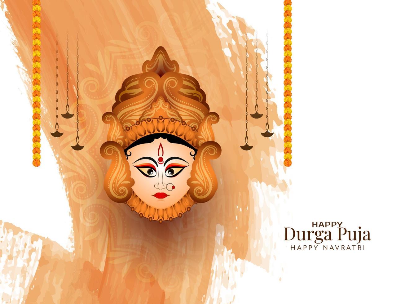 religioso contento Navratri e Durga puja Festival celebrazione sfondo vettore