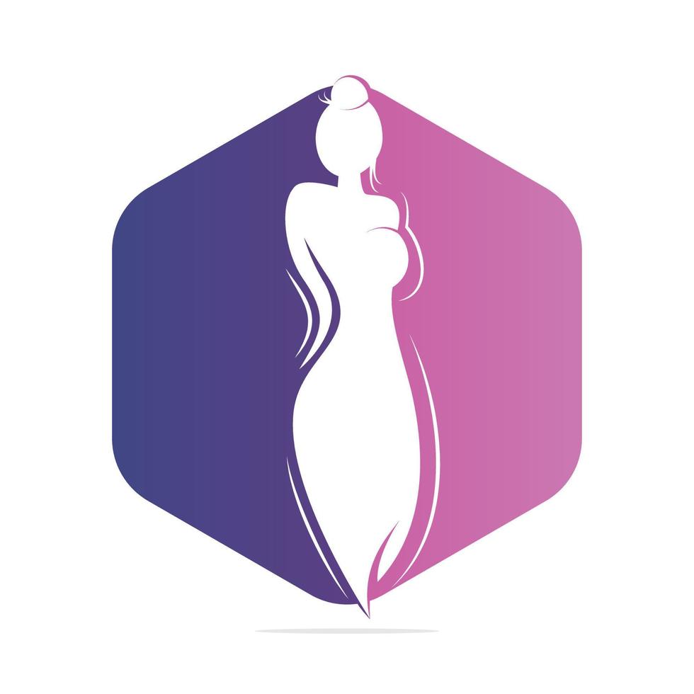 bellissimo moda donna logo disegni modello. naturale bellezza, yoga e massaggio logo. vettore