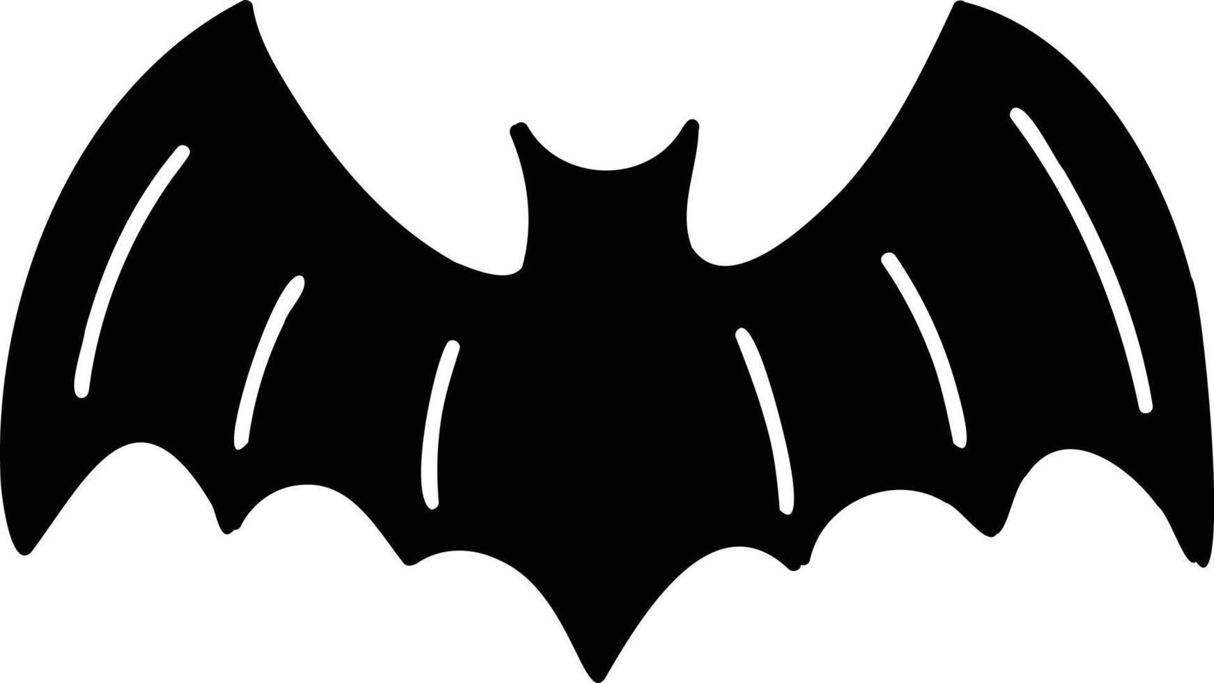 mano disegnato ombra di pipistrello illustrazione vettore