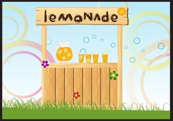 Illustrazione vettoriale di limonata Stand