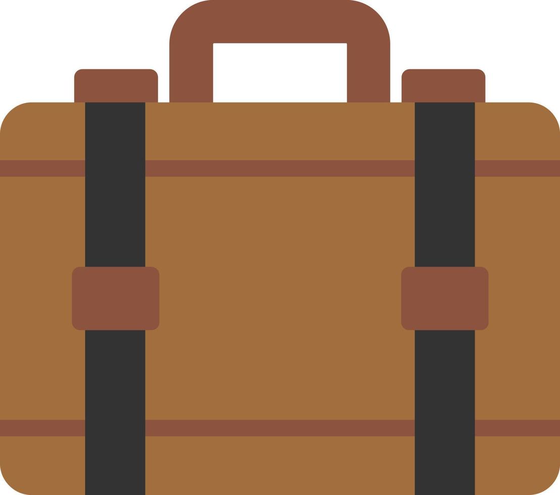 icona piatta della valigia vettore