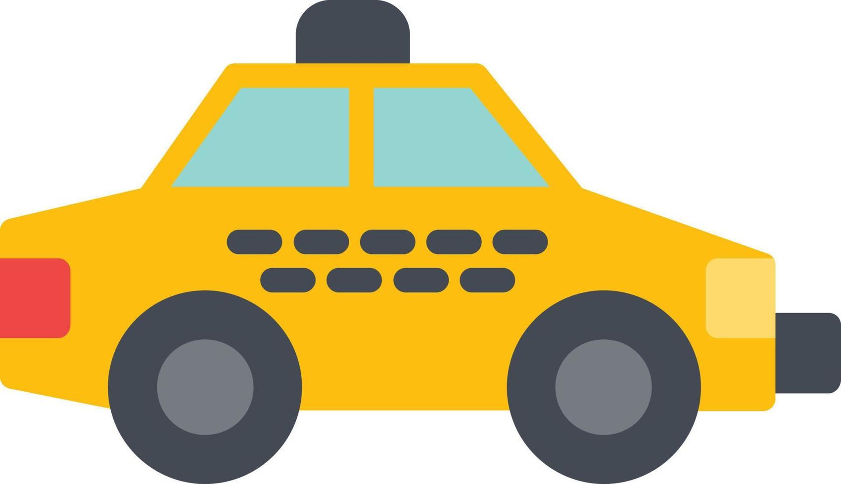 icona piana di taxi vettore