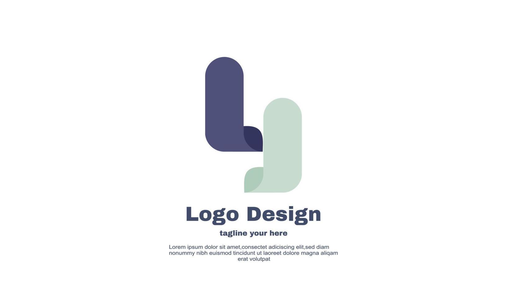 unico y lettera logo vettore astratto simbolo design isolato su