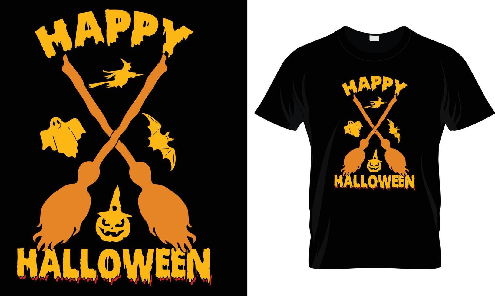 contento Halloween maglietta design grafico. vettore