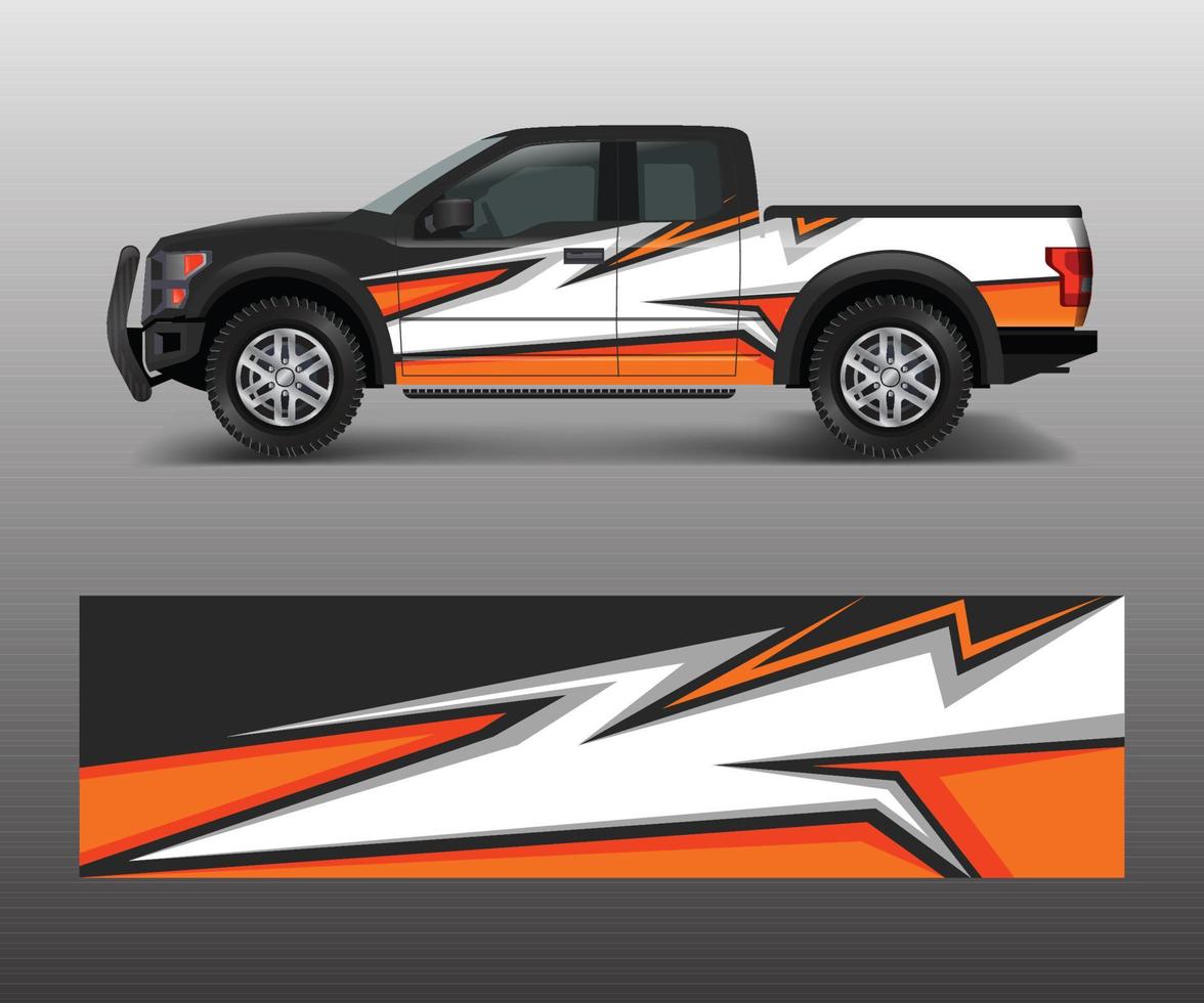 disegni grafici a strisce astratte per decalcomanie di camion, furgoni cargo e vettore avvolgente per auto