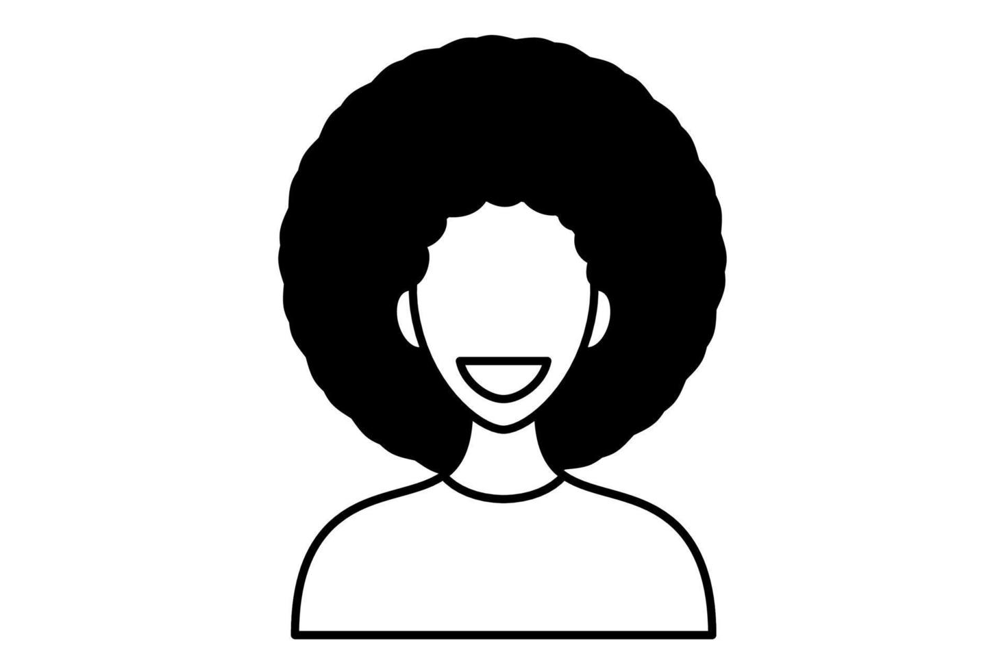 Sorridi donna viso avatar vettore illustrazione. il viso di un' contento ragazza. avatar di un' ridendo giovane donna. ritratto. vettore piatto illustrazione