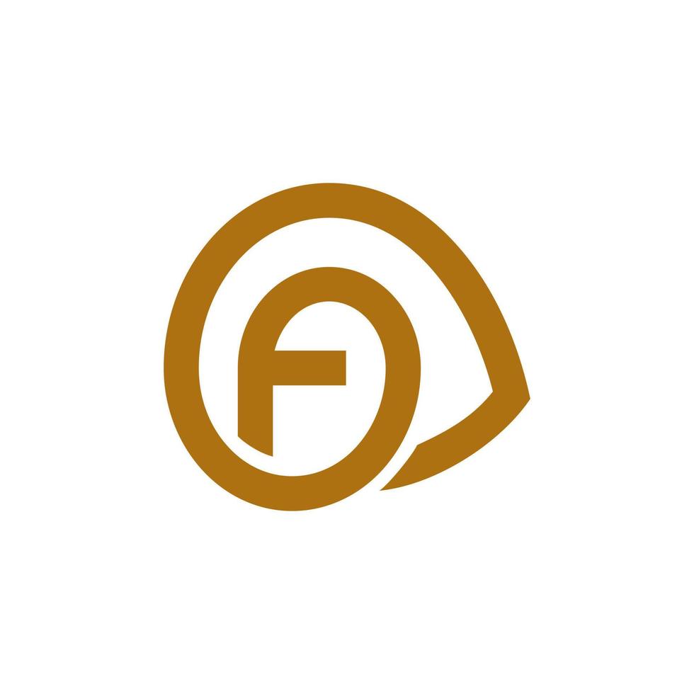 lettera f combinazione con lumaca,elegante minimalista linea arte stile logo design modificabile vettore