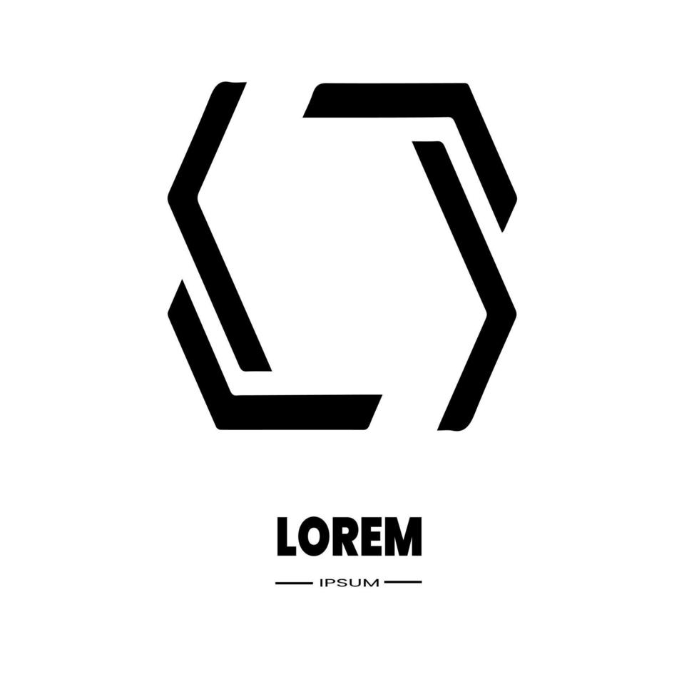 logo design abstrack con liquido nero vettore