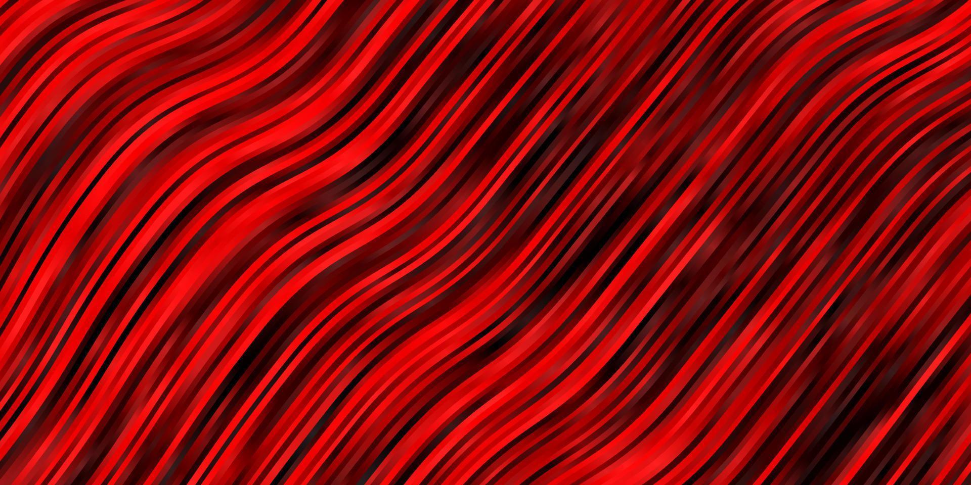 sfondo vettoriale rosso scuro con linee curve.