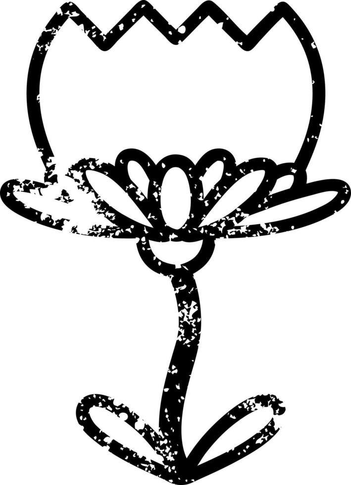 icona del fiore di loto in difficoltà vettore