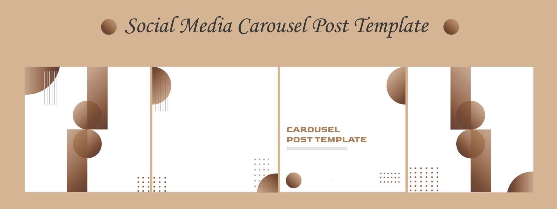 modello di post del carosello dei social media vettore