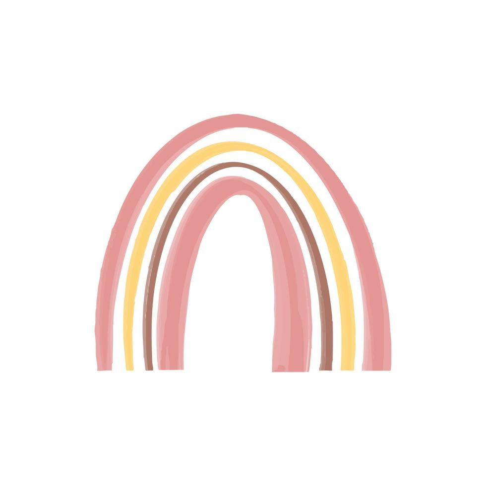 acquerello mano disegnato elemento per asilo nel boho stile. vettore illustrazione di arcobaleno.