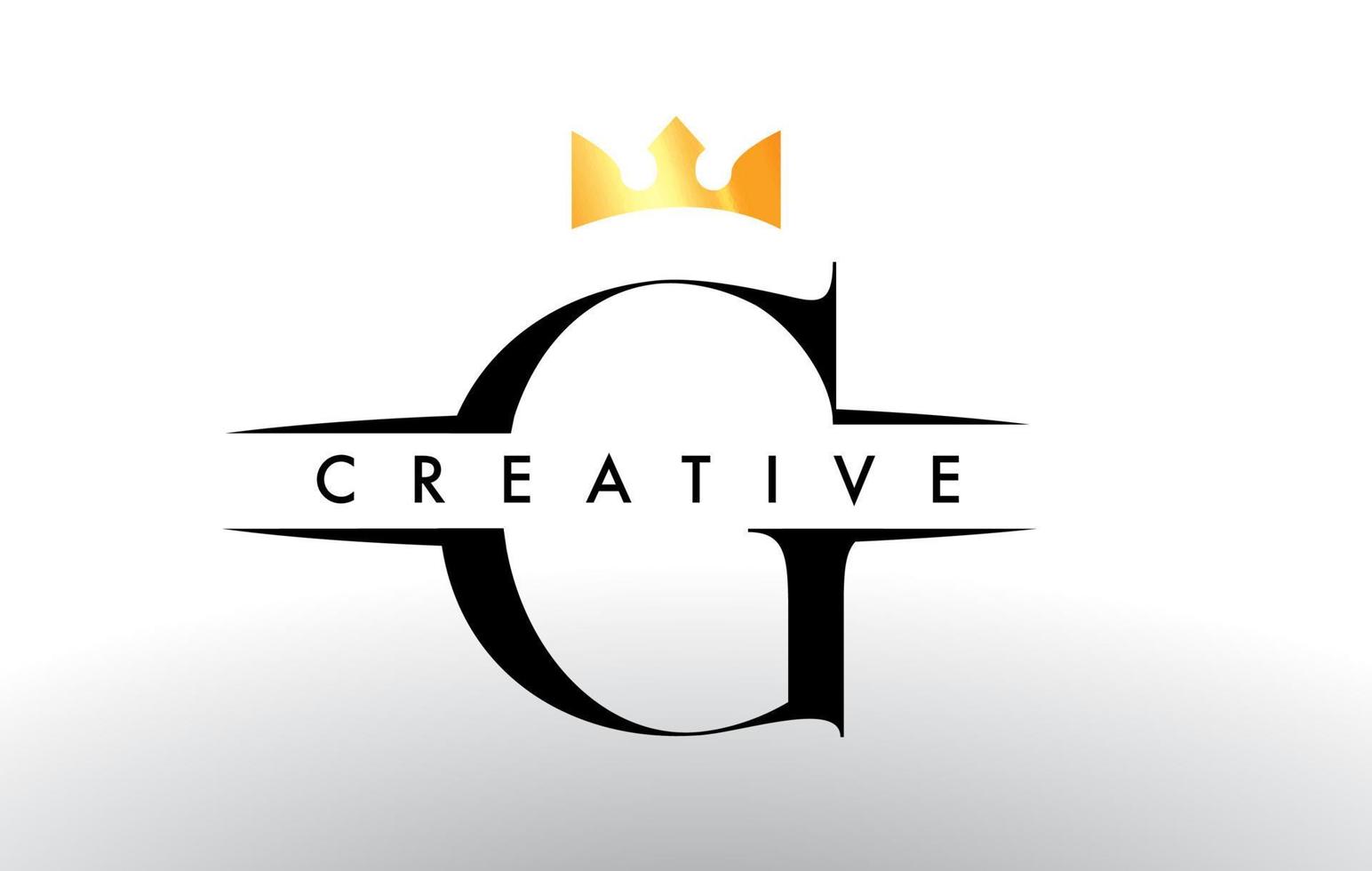 g lettera logo con creativo corona design icona e d'oro colori vettore