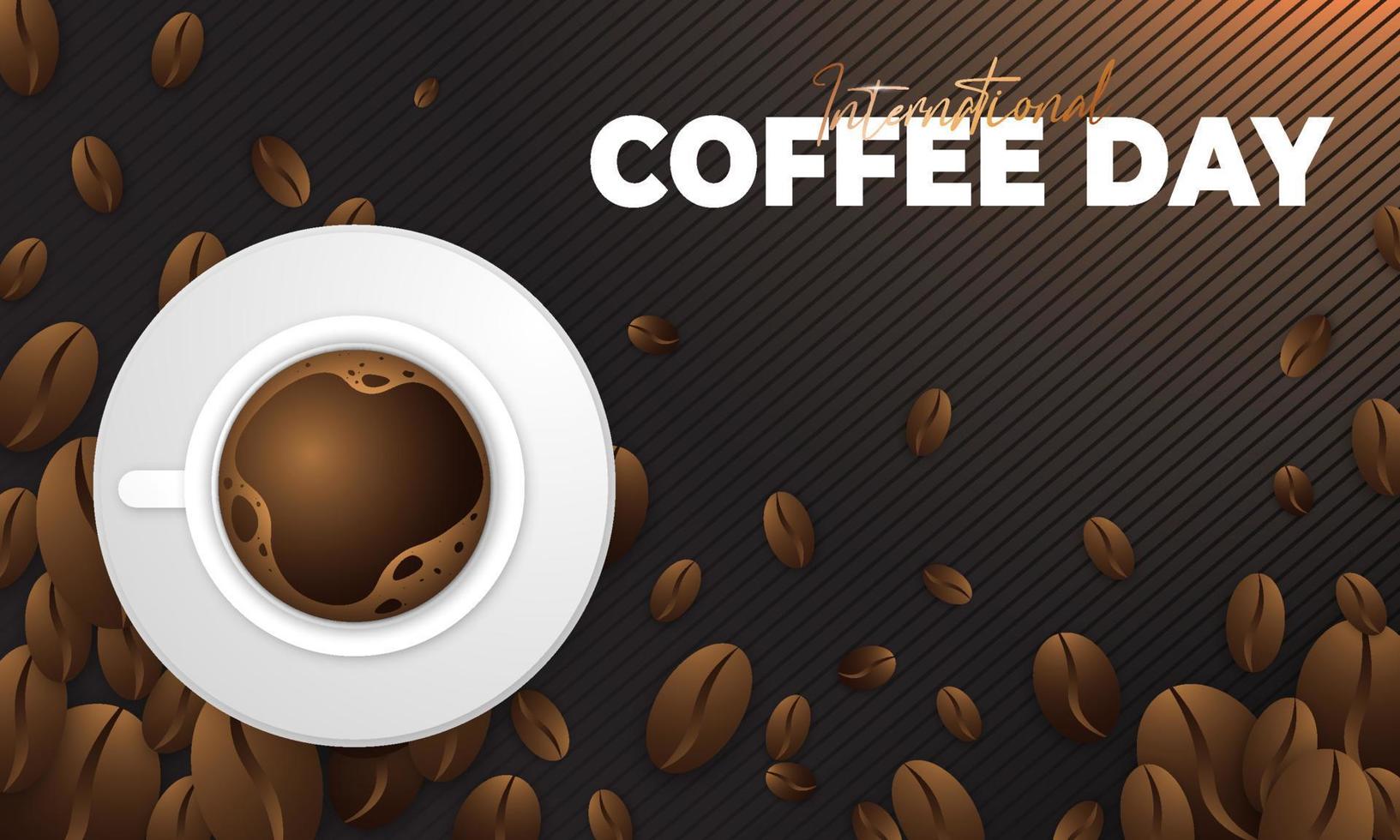moderno e premio internazionale caffè giorno saluto design vettore