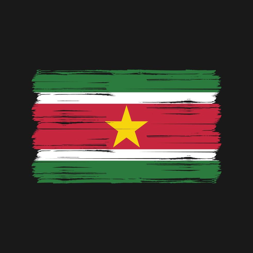 pennello bandiera del suriname. bandiera nazionale vettore