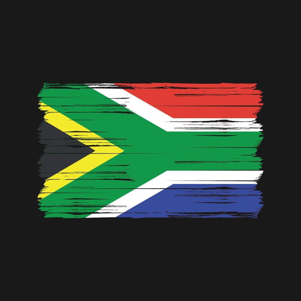 pennello bandiera sudafrica. bandiera nazionale vettore