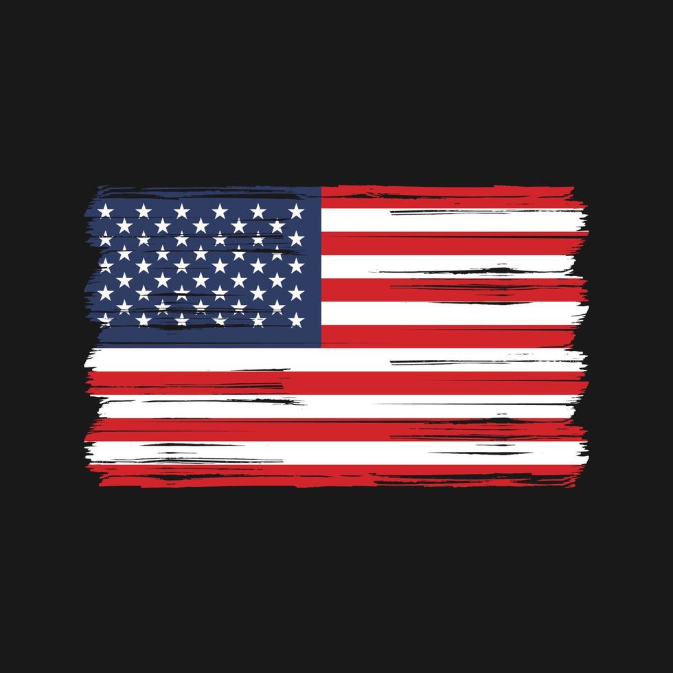 pennello bandiera americana. bandiera nazionale vettore