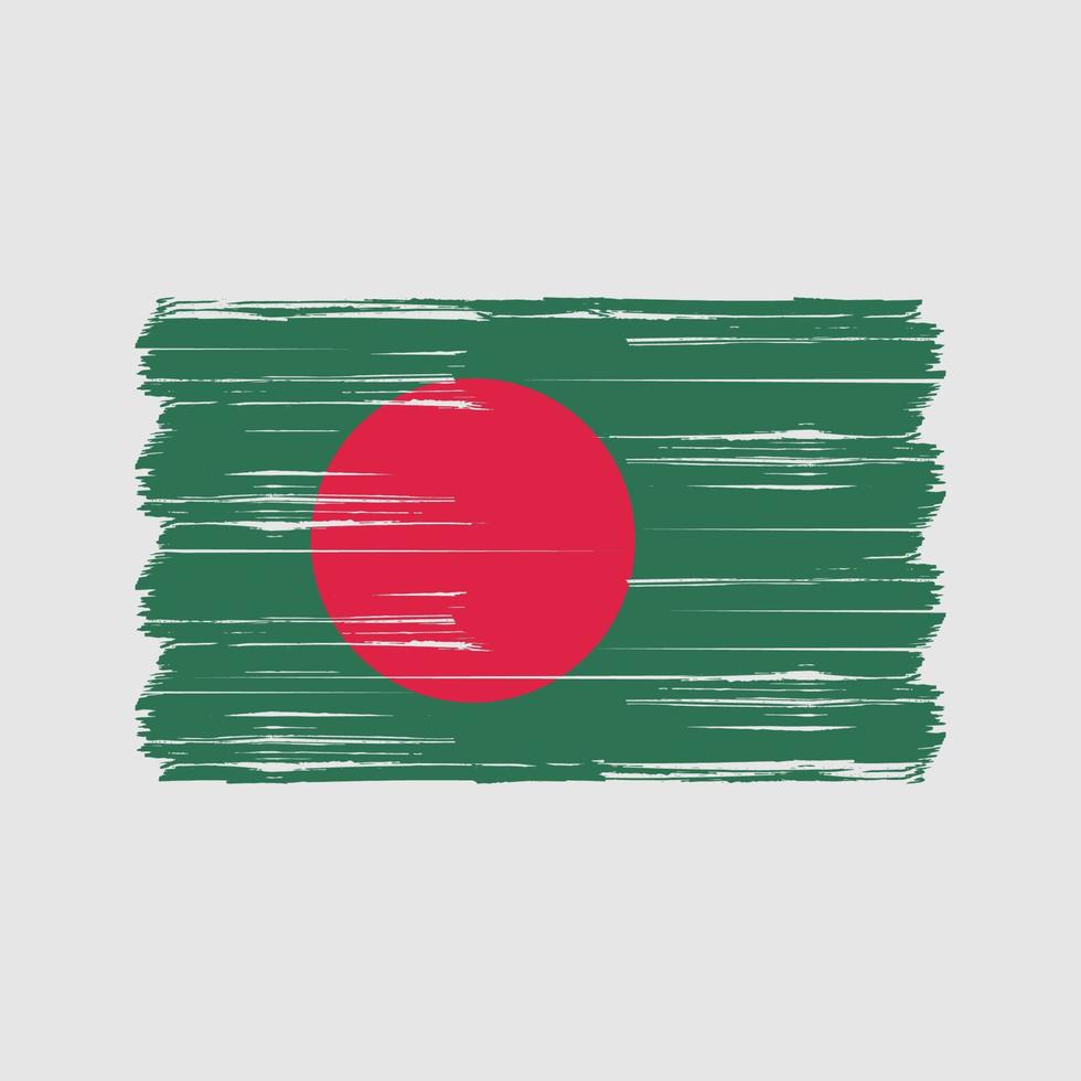 pennello bandiera bangladesh. bandiera nazionale vettore