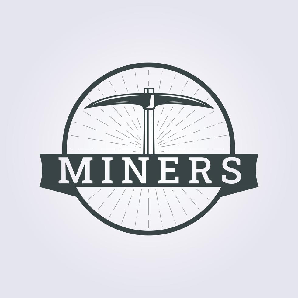 minatori attrezzatura industria logo vettore illustrazione design
