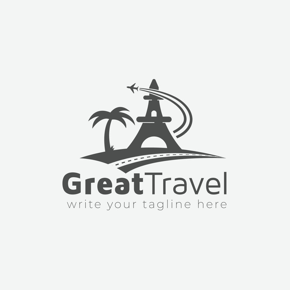 in linea prenotazione viaggio logo design modello. viaggio logo per il attività commerciale agenzia. vettore