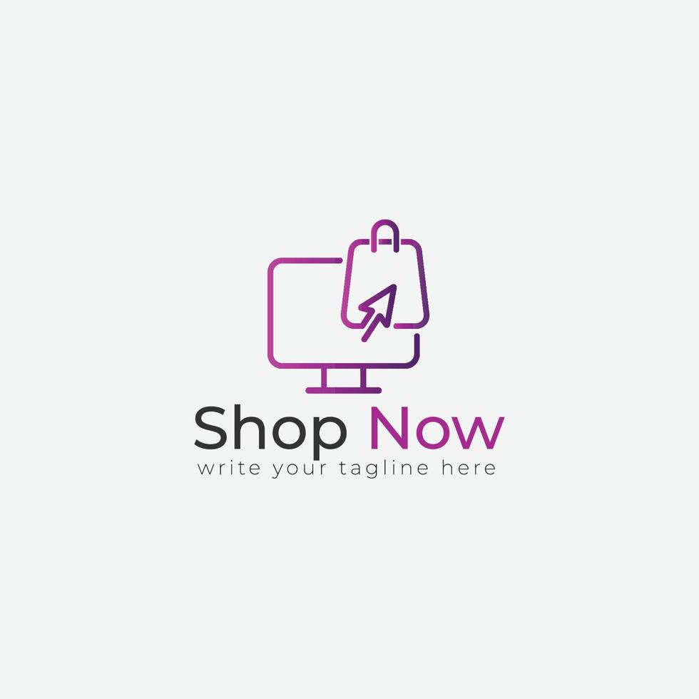 shopping logo design modello concetto per digitale acquisti, supermercato, in linea shopping logo vettore