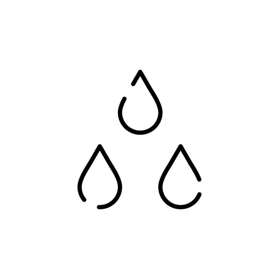 goccia d'acqua, acqua, gocciolina, liquido tratteggiata linea icona vettore illustrazione logo modello. adatto per molti scopi.