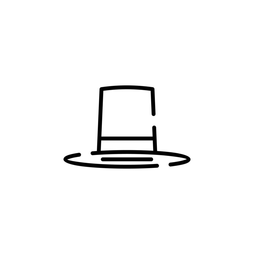 cappello, accessorio, moda tratteggiata linea icona vettore illustrazione logo modello. adatto per molti scopi.