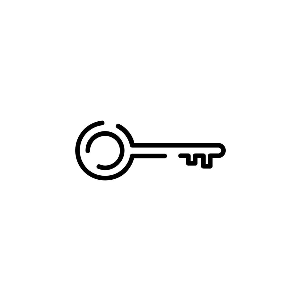 chiave tratteggiata linea icona vettore illustrazione logo modello. adatto per molti scopi.