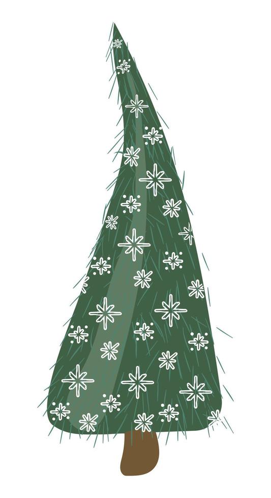 carino Natale albero vettore illustrazione isolato su bianca sfondo