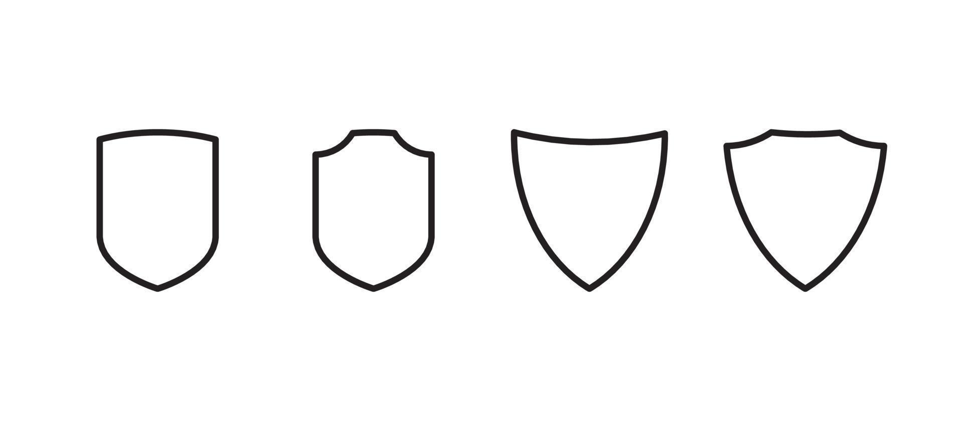 illustrazione vettoriale piatta del simbolo della protezione assicurativa e dello scudo di sicurezza.