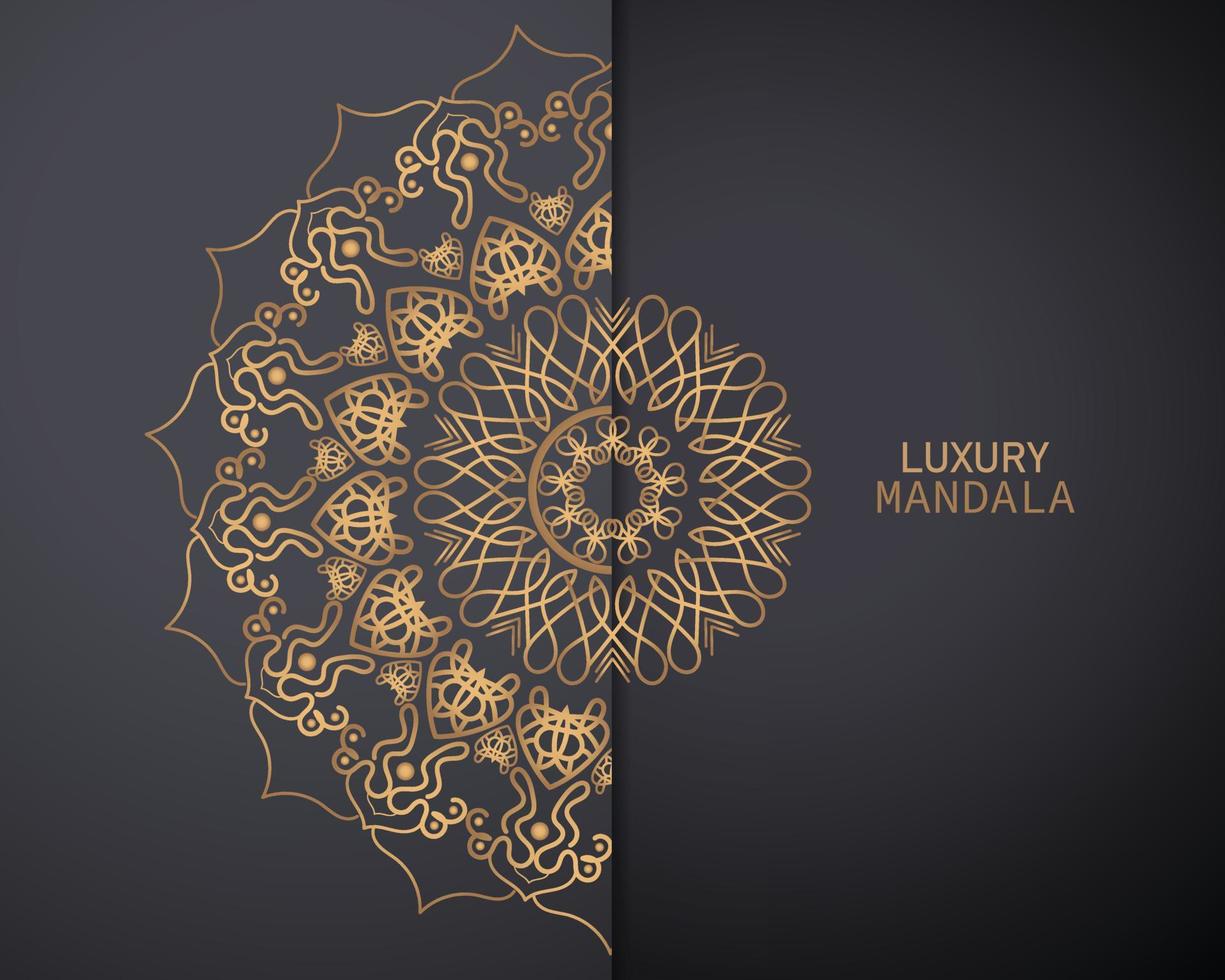 lusso mandala islamico sfondo con arabesco modello, oranamentale sfondo nozze carta copertina design vettore