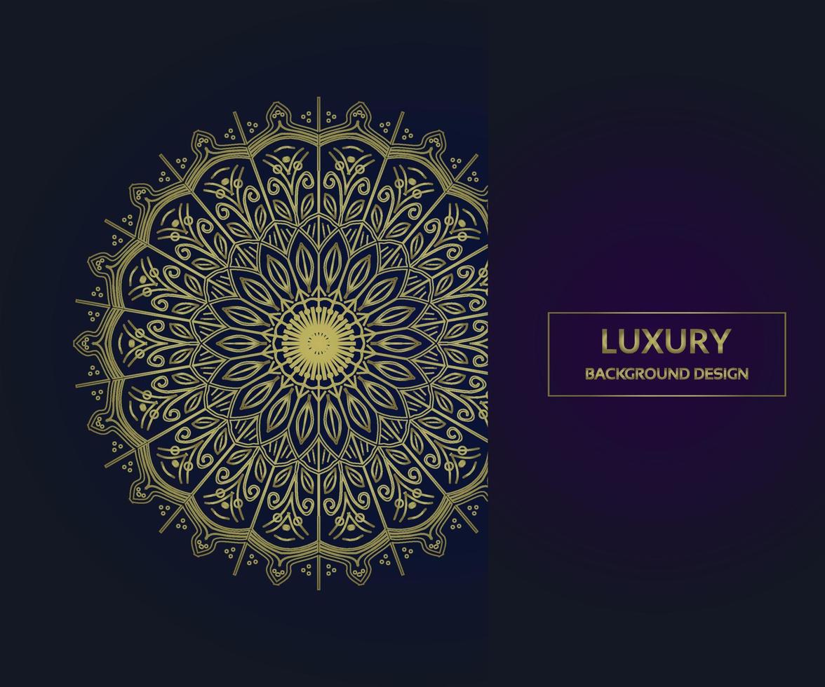 lusso oro mandala sfondo design per nozze invito, libro copertina e islamico sfondo vettore