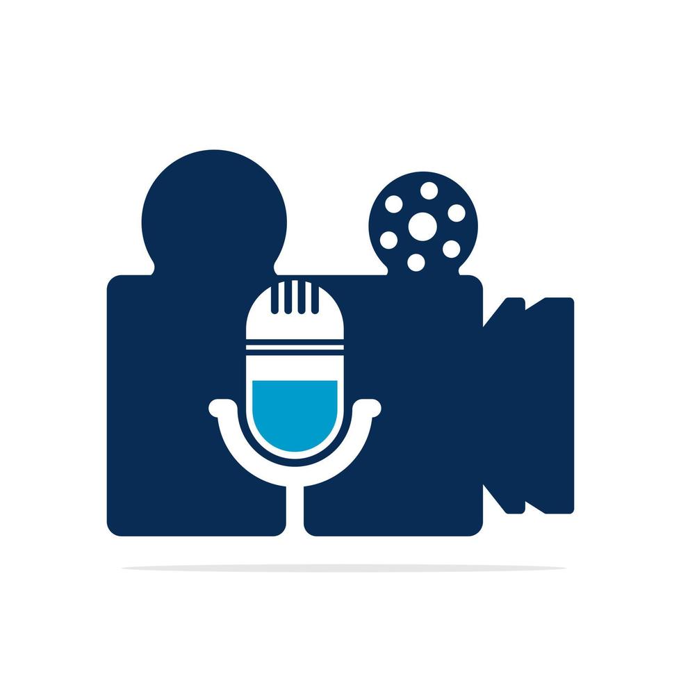 video Podcast vettore logo design. digitale video Podcast logo concetto.