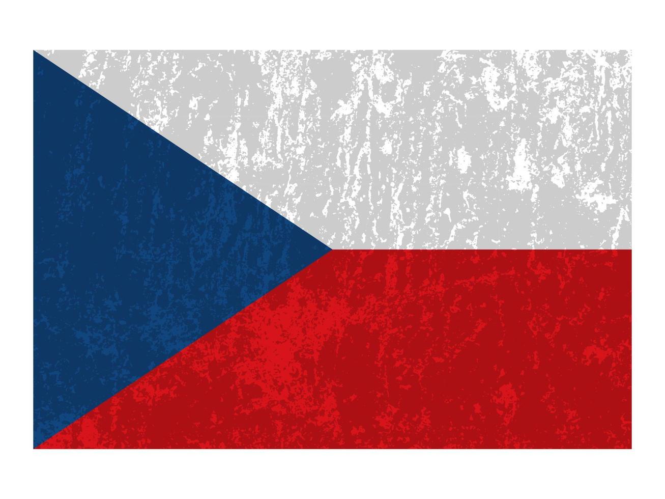 ceco repubblica grunge bandiera, ufficiale colori e proporzione. vettore illustrazione.