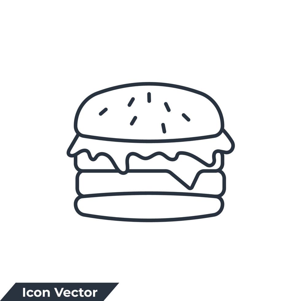 hamburger icona logo vettore illustrazione. Hamburger simbolo modello per grafico e ragnatela design collezione