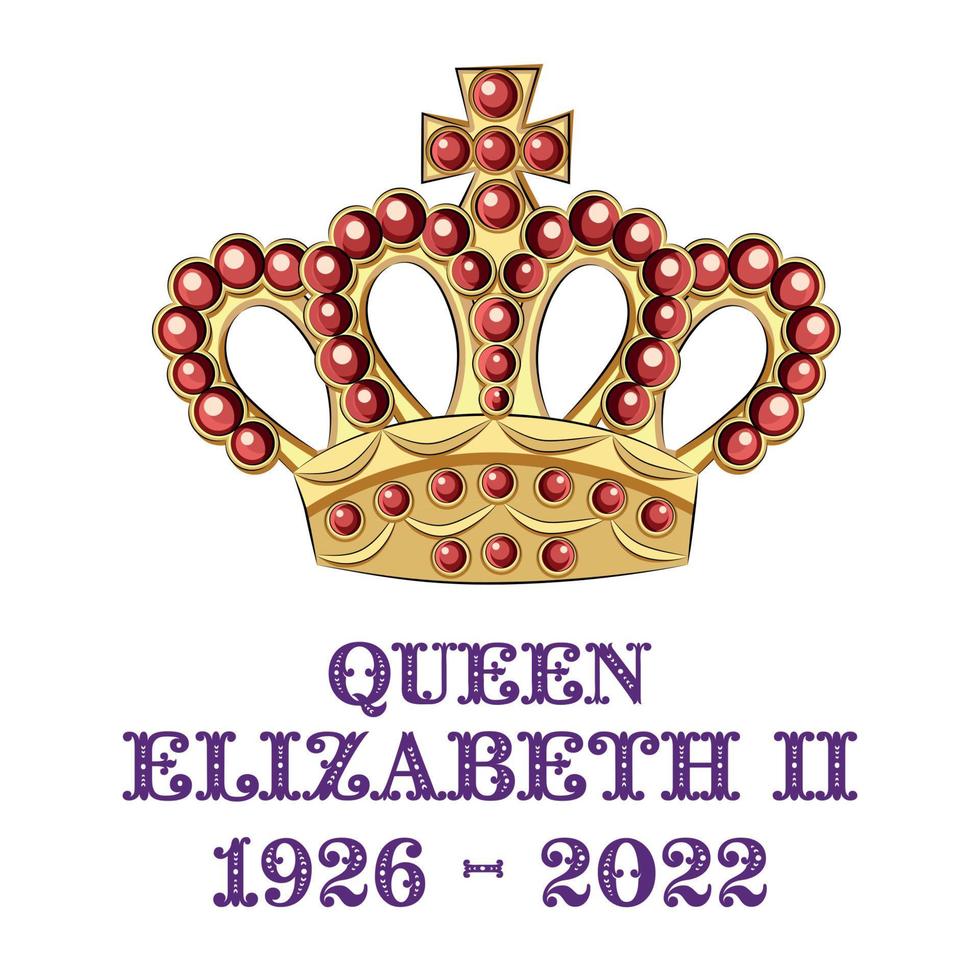 Regina Elisabetta ii morto 1926 - 2022 un' tragico evento, il fine di un era. Londra, Inghilterra vettore