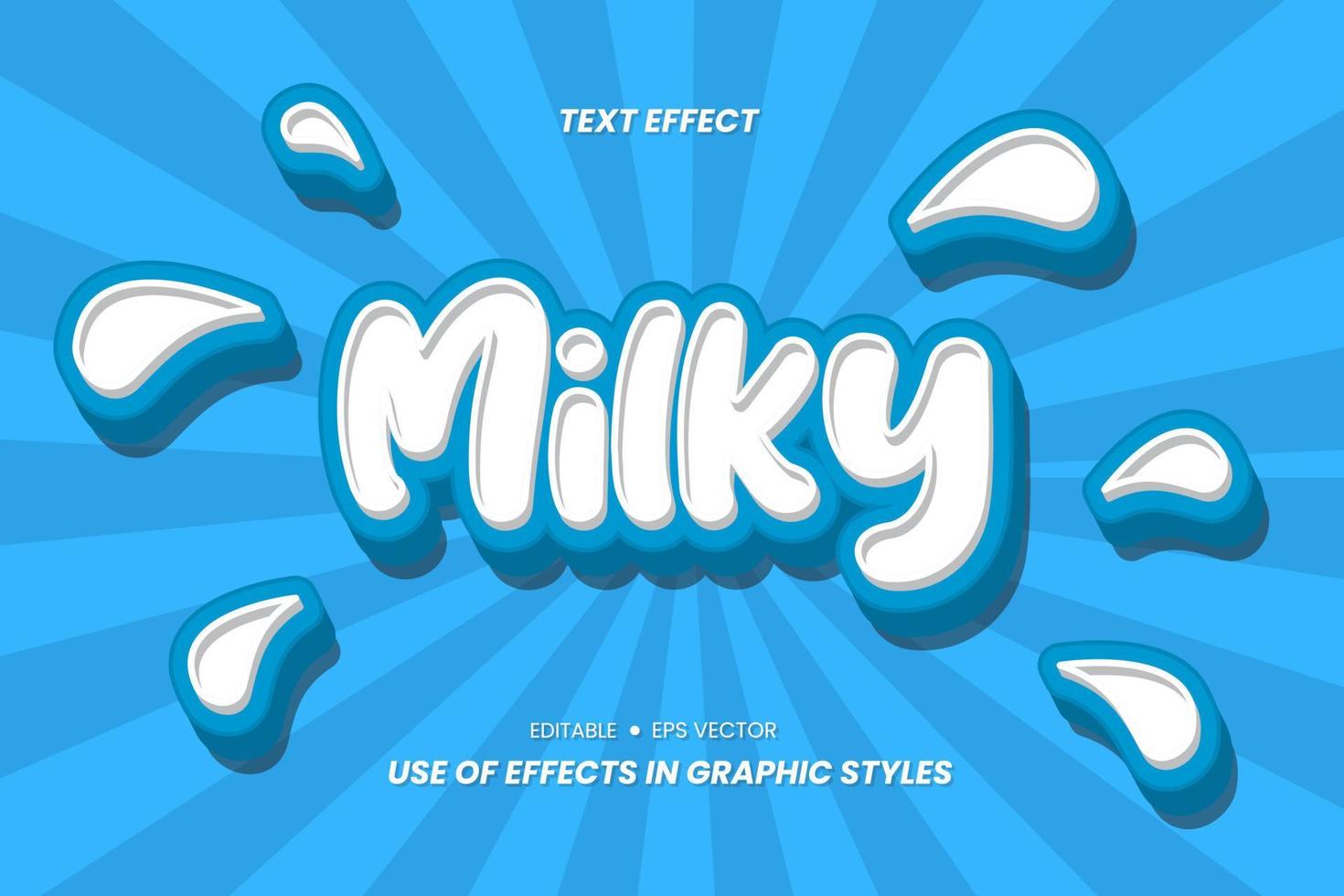 latteo testo effetto con colorato 3d lettere vettore