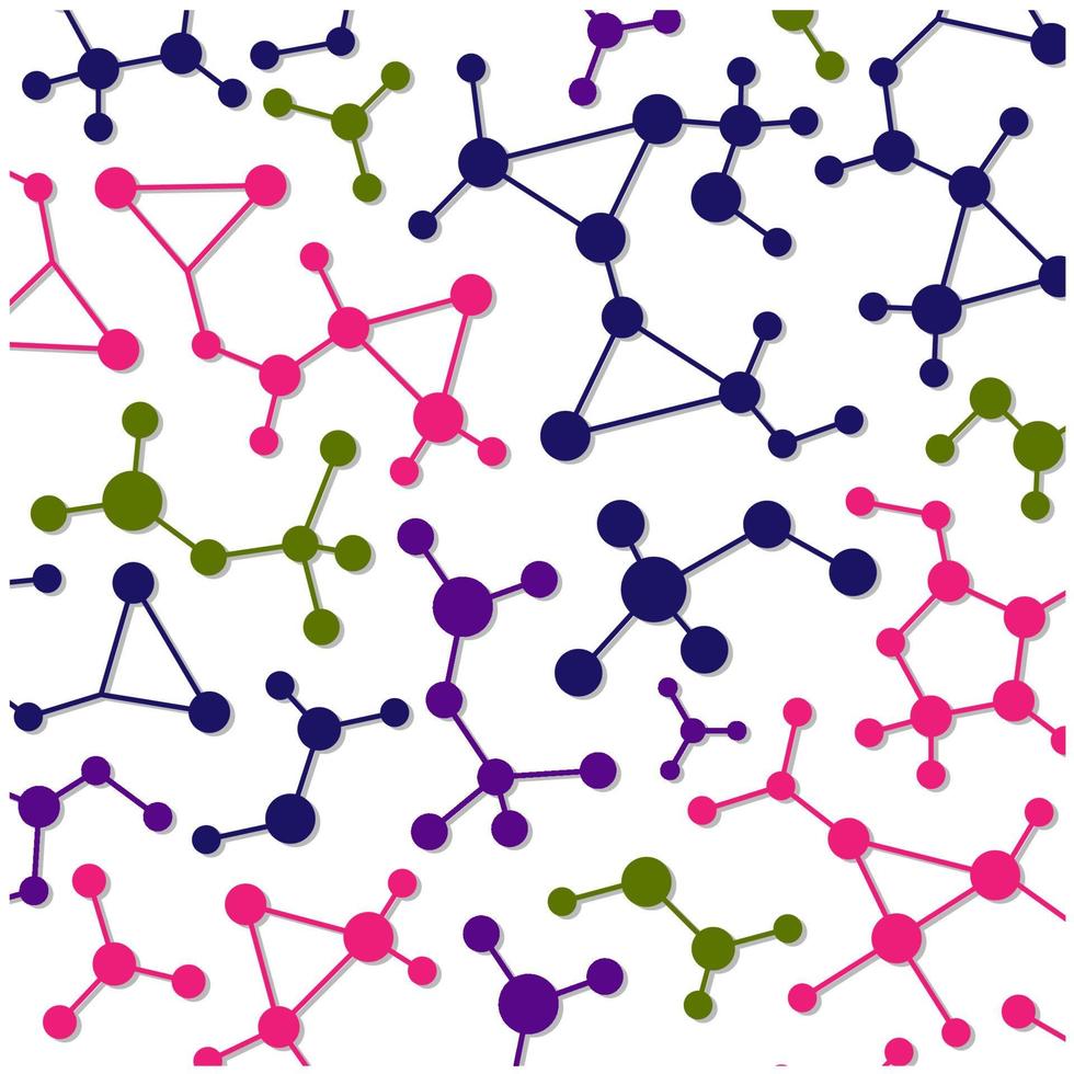 molecolare senza soluzione di continuità modello sfondo vettore