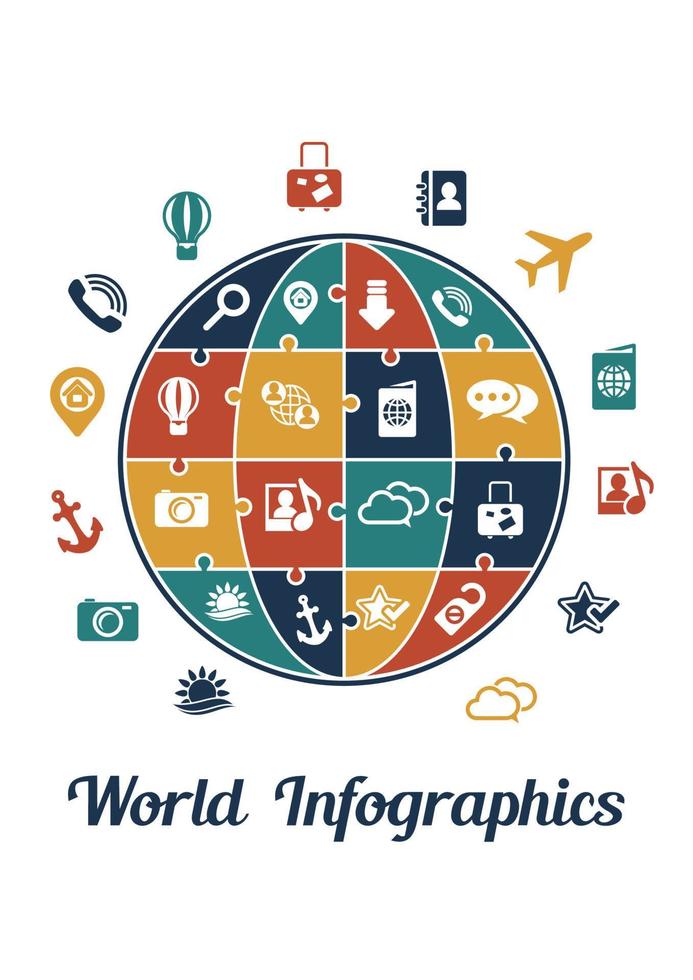 viaggio infografica concetto vettore