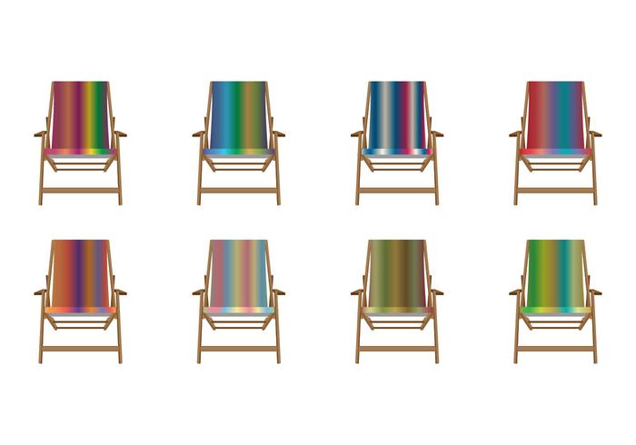 Vettore libero della sedia a sdraio della tela di pendenza di colore