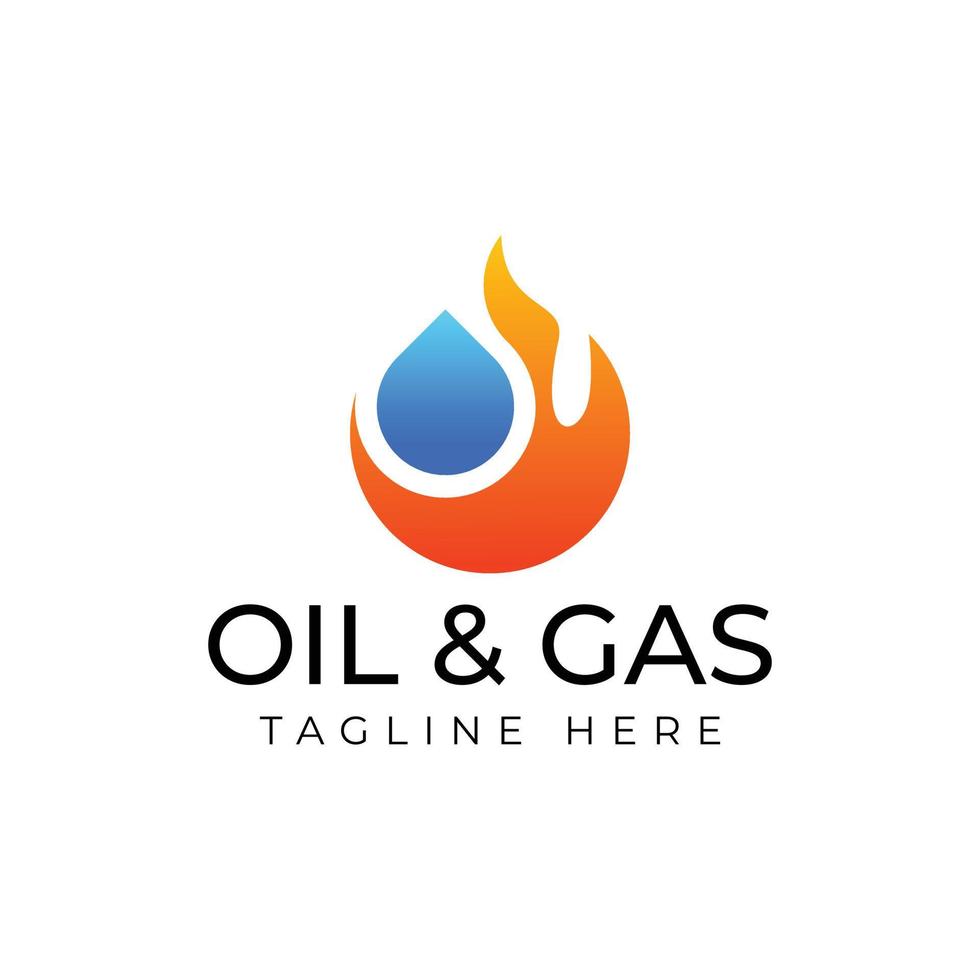 design del logo di petrolio e gas vettore