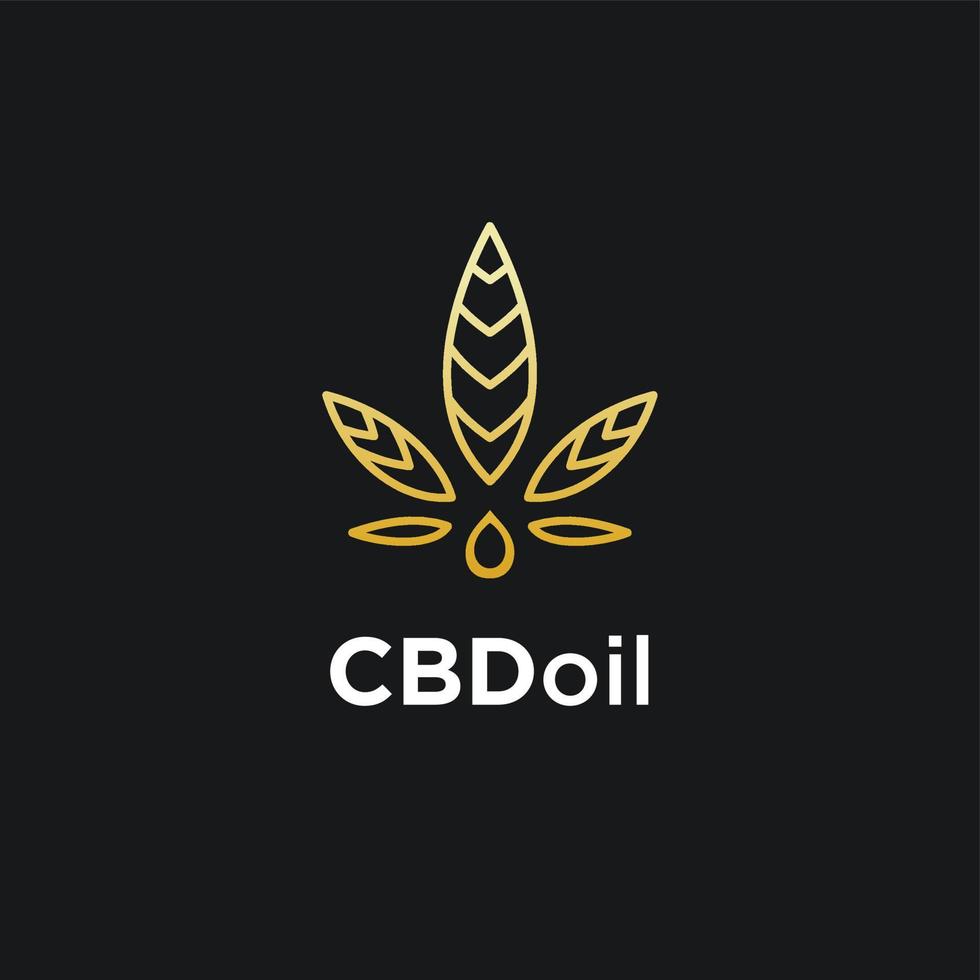 CBD logo canapa logo design vettore