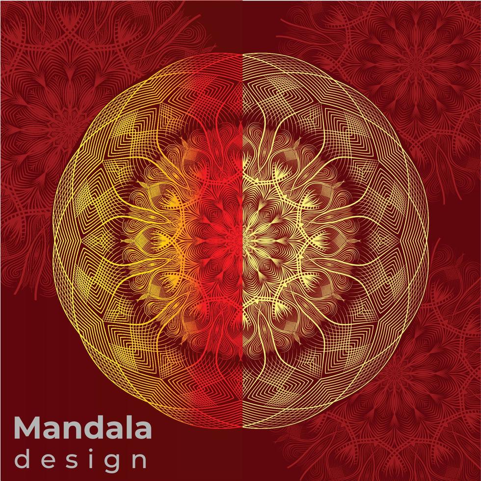 meditazione geometrico ornato arte mandala vettore