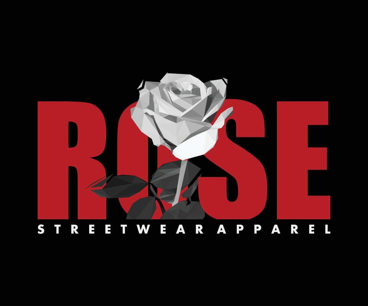estetico illustrazione di rosa fiore t camicia disegno, vettore grafico, tipografico manifesto o magliette strada indossare e urbano stile